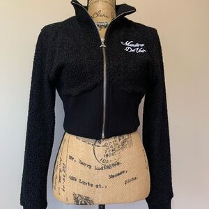 MANIERE DeVoir ladies 100% polyester zip front boucle style size EU 12 VVGUC